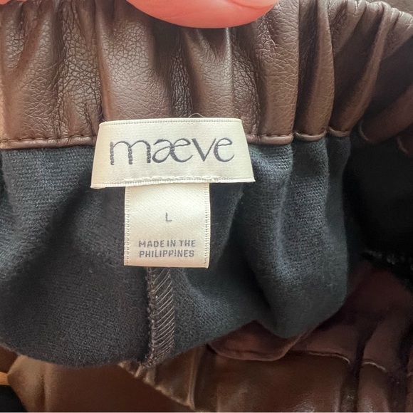 New Anthro Maeve Faux Leather Pants - Picture 5 of 9